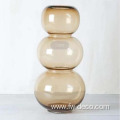 Amber glass vase Bubble Broste tan glass vase